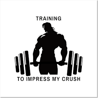 Training to Impress My Crush Deadlift Posters and Art